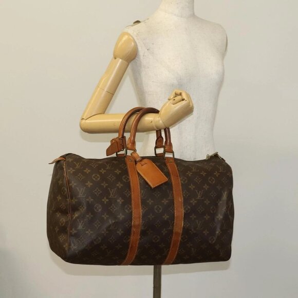 LOUIS VUITTON Monogram Keepall 45 Boston Bag M41428 LV Auth 127942 - Picture 1 of 14